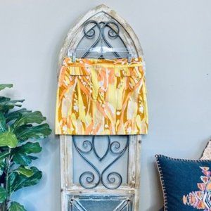 ⬇⬇ J Crew Mini Skirt 70s Style Yellow Abstract 8